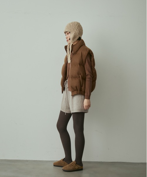 full/fill. ダウンベスト ベスト rib pudding best / リブパディング