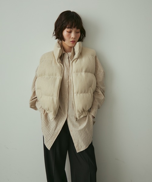full/fill. ダウンベスト ベスト rib pudding best / リブパディング