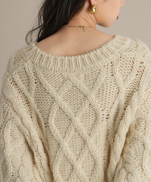 hinari（ヒナリ） ワンピース ケーブル編みニットワンピ : ZOZOTOWN