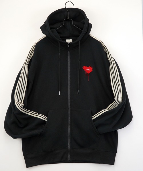 パーカー ワイド ジップパーカー 裏起毛 長袖 グラフィック スウェット