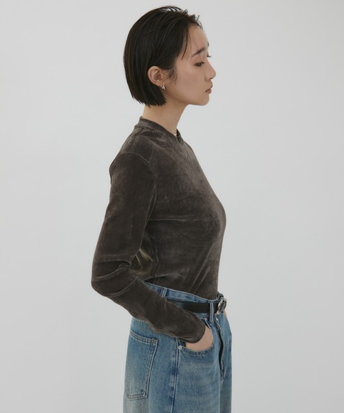BORDER RIB LONGSLEEVE T-SHIRT（Tシャツ／カットソー）｜L