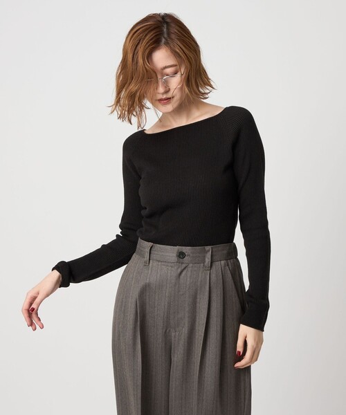 Vネック　ボートネック　2WAYニット 楽天市場】2way（ネックラインVネック）（ニット・セーター｜トップス