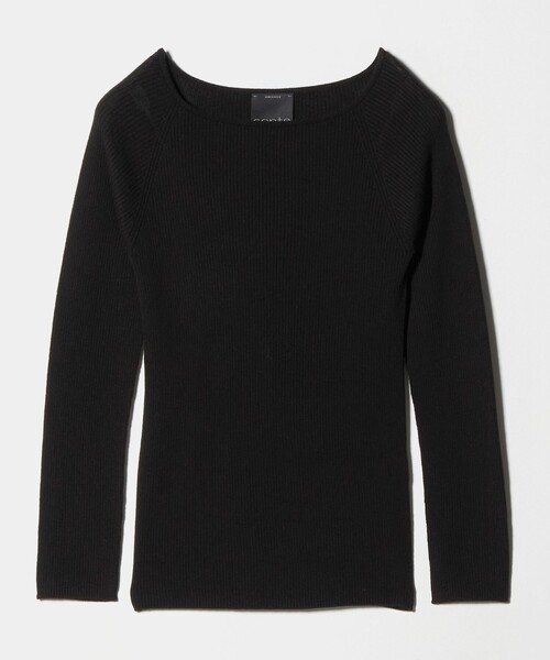 conte ニット セーター 「conte」アゼ 2WAY ボートネックニット