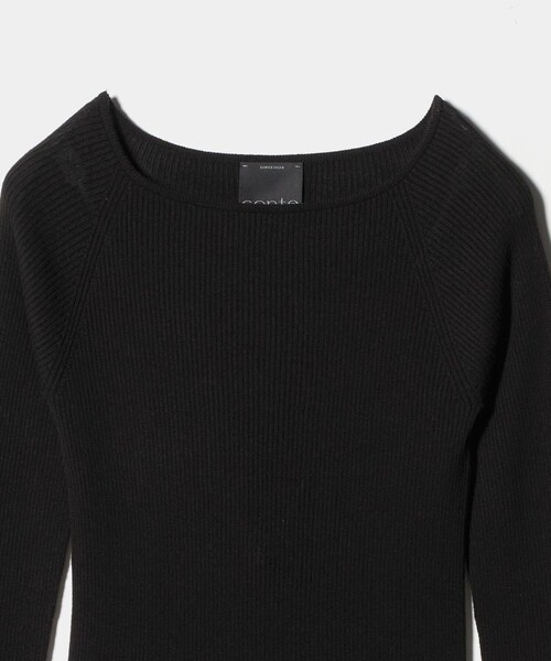 conte ニット セーター 「conte」アゼ 2WAY ボートネックニット