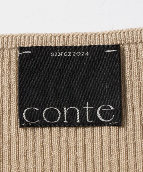conte ニット セーター 「conte」アゼ 2WAY ボートネックニット