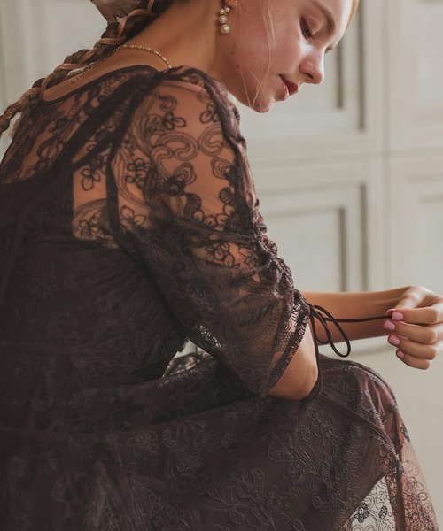 「Dorry Doll」 半袖ワンピース LARGE ピンク レディース_画像2