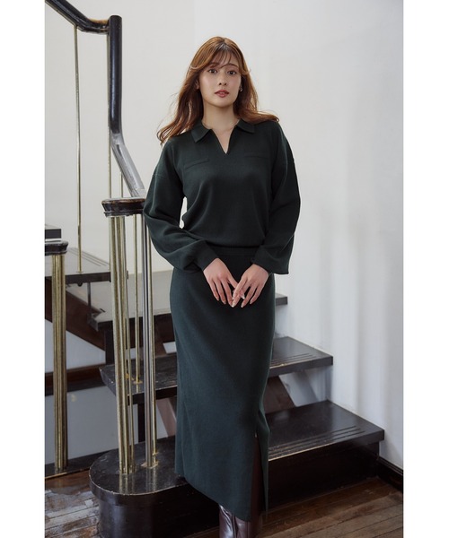 Her lip to ワンピース Serene Collared Knit Dress : ZOZOTOWN Yahoo