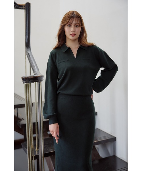 Her lip to ワンピース Serene Collared Knit Dress : ZOZOTOWN Yahoo