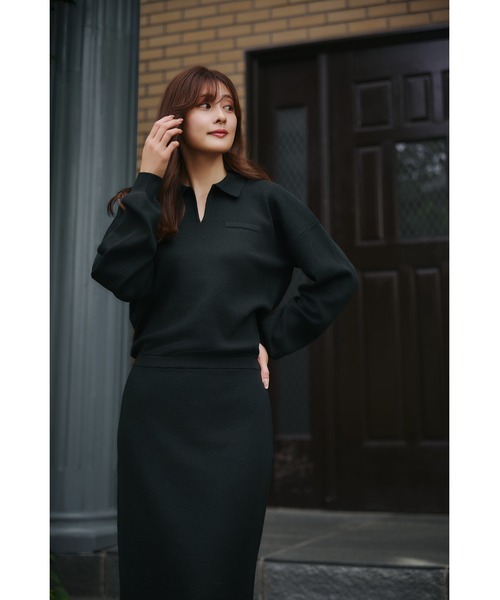 Her lip to ワンピース Serene Collared Knit Dress : ZOZOTOWN Yahoo