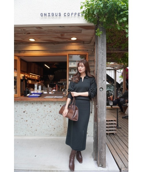 Her lip to ワンピース Serene Collared Knit Dress : ZOZOTOWN Yahoo