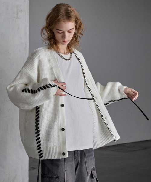 SERACE ニットカーディガン M ライトグレー メンズ : ZOZOTOWN Yahoo