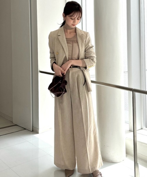 SNIDELスナイデル ワイドタックパンツ 0 SNIDEL（スナイデル） パンツ 0 グレー レディース : ZOZOTOWN Yahoo