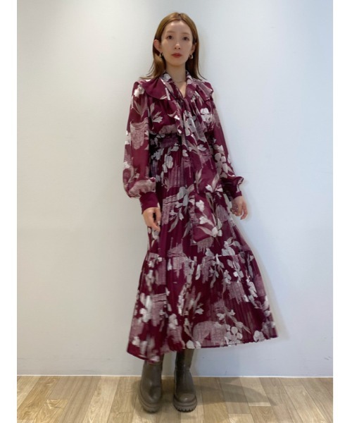 SNIDEL（スナイデル） 長袖ワンピース 1 パープル レディース