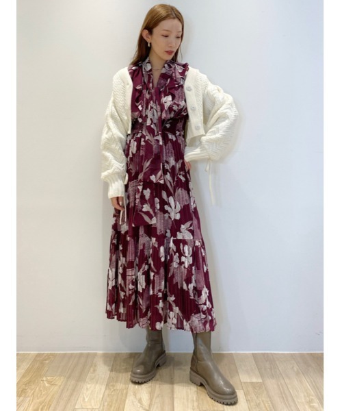 SNIDEL（スナイデル） 長袖ワンピース 1 パープル レディース