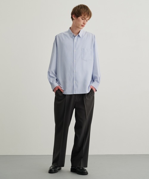 PUBLIC TOKYO / 長袖シャツ/1/ポリエステル/BLU/152500011 PUBLIC TOKYO（パブリックトウキョウ） 長袖シャツ 3 ブルー メンズ