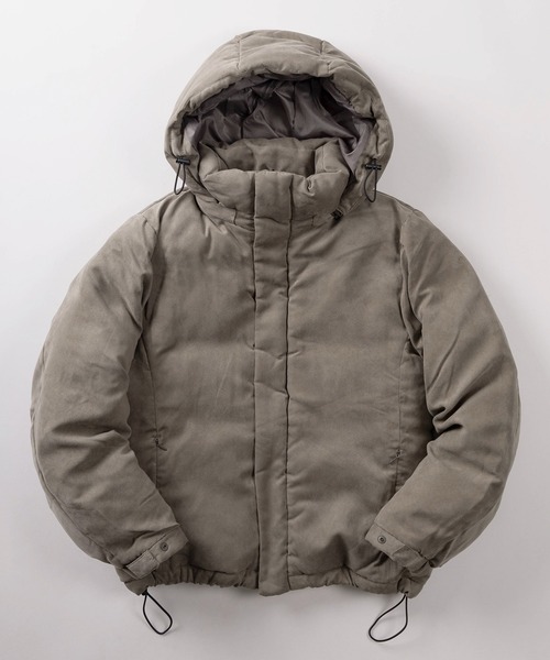 ダウンジャケット ダウン 「71」2WAY ポリスウェード フードジャケット