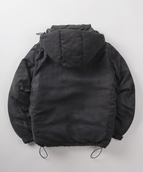 ダウンジャケット ダウン 「71」2WAY ポリスウェード フードジャケット