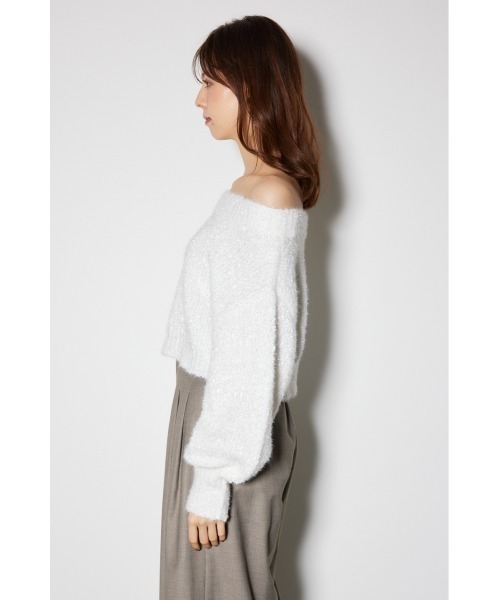 「rienda」 長袖ニット FREE ベージュ レディース_画像3