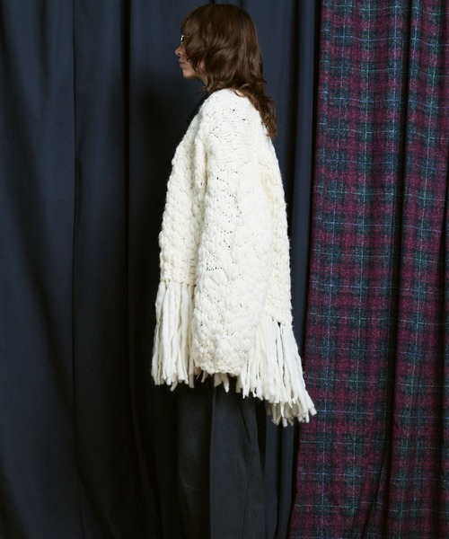ジャケット・アウター fringe volume cardigan MAISON SPECIAL（メゾンスペシャル） カーディガン 「UNISEX」Volume