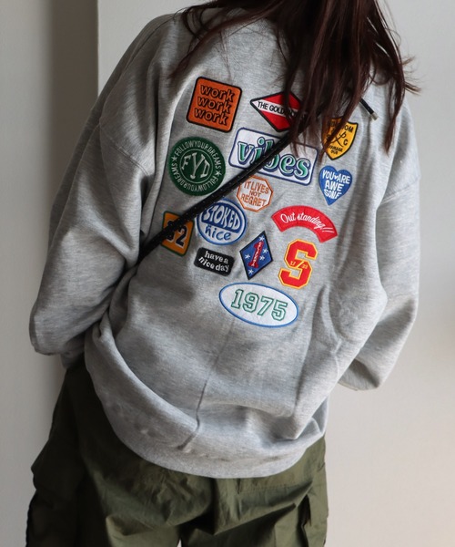 「COURO」 スウェットカットソー L グリーン レディース_画像9