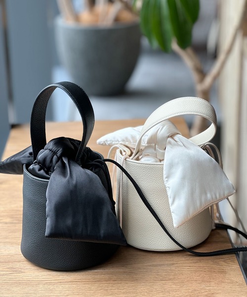 ショルダーバッグ バッグ 「 maiさんコラボ 」 本革 2WAY バケツ型