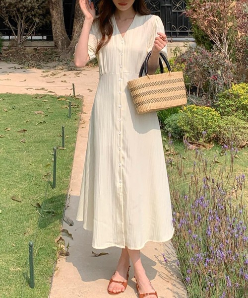 「DAY CLOSET」 半袖ワンピース FREE クリーム レディース_画像2