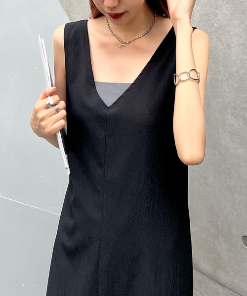 「Futier land」 ノースリーブワンピース MEDIUM ブルー レディースの画像6