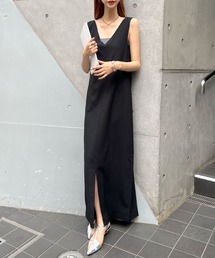 「Futier land」 ノースリーブワンピース MEDIUM ブルー レディースの画像8