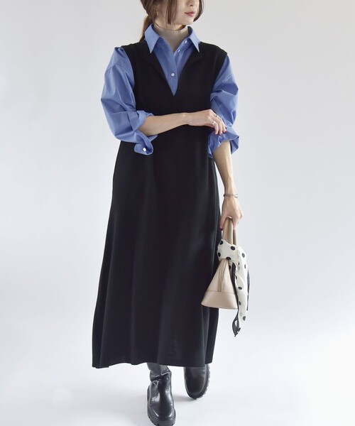 「quaranciel」 ノースリーブワンピース ONE SIZE ベージュ レディース_画像3