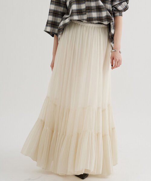 Whim Gazette（ウィム ガゼット） スカート オーガンジーティアード