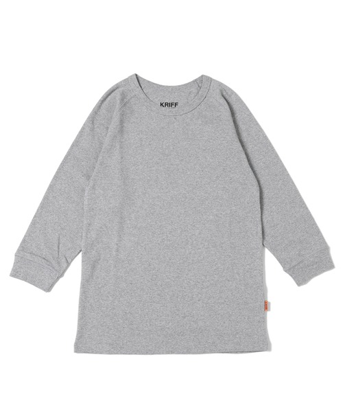 「KRIFF MAYER」 7分袖Tシャツ SMALL グレー メンズ_画像3