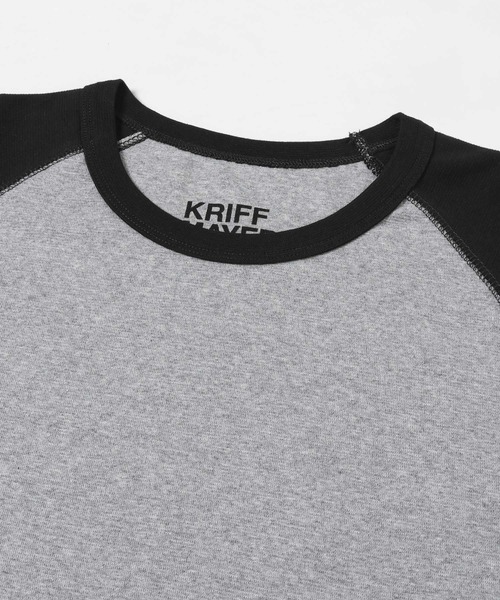 「KRIFF MAYER」 7分袖Tシャツ SMALL グレー メンズ_画像8