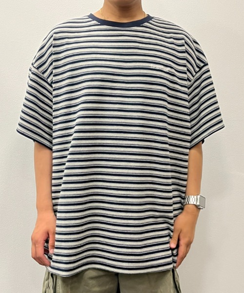 「BROKEN BASE」 半袖Tシャツ MEDIUM ネイビー メンズ_画像3