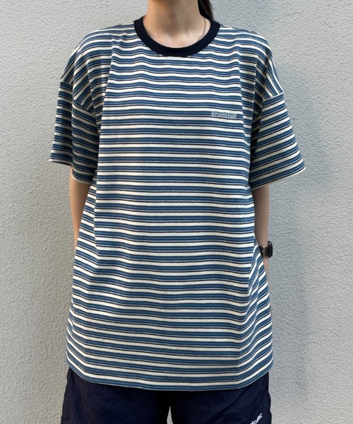 「BROKEN BASE」 半袖Tシャツ MEDIUM ネイビー メンズ_画像9