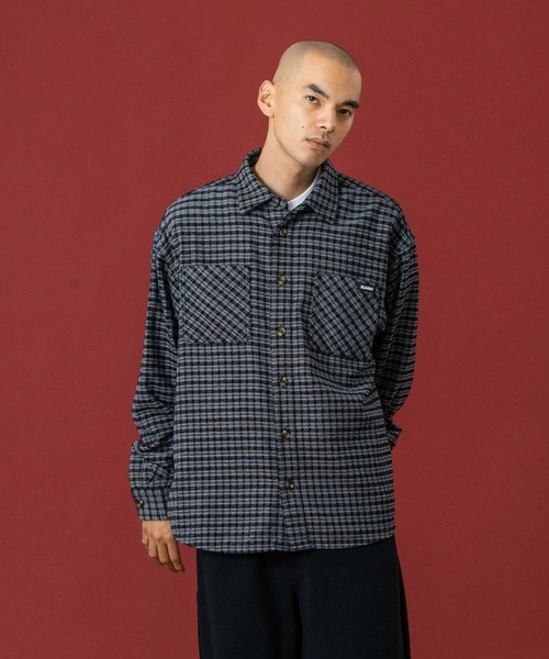 XLARGE（エクストラ ラージ） 長袖シャツ M ブルー メンズ : ZOZOTOWN