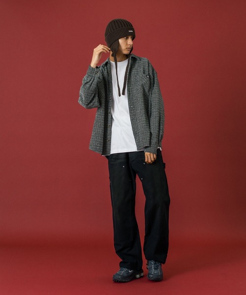 XLARGE（エクストラ ラージ） 長袖シャツ M ブルー メンズ : ZOZOTOWN