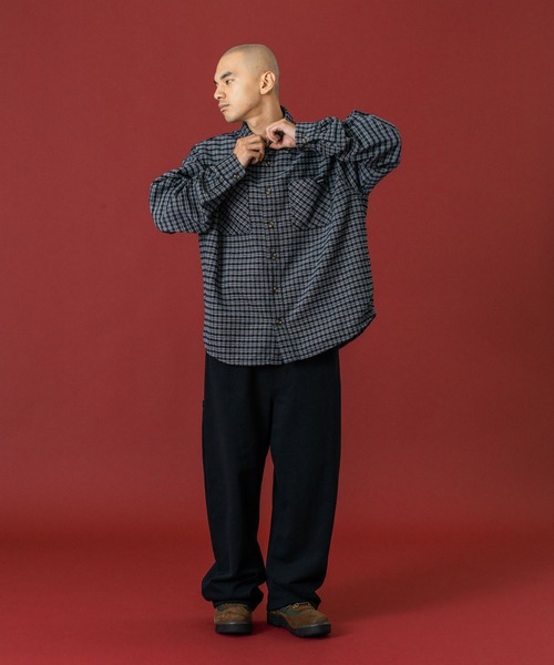 XLARGE（エクストラ ラージ） 長袖シャツ M ブルー メンズ : ZOZOTOWN