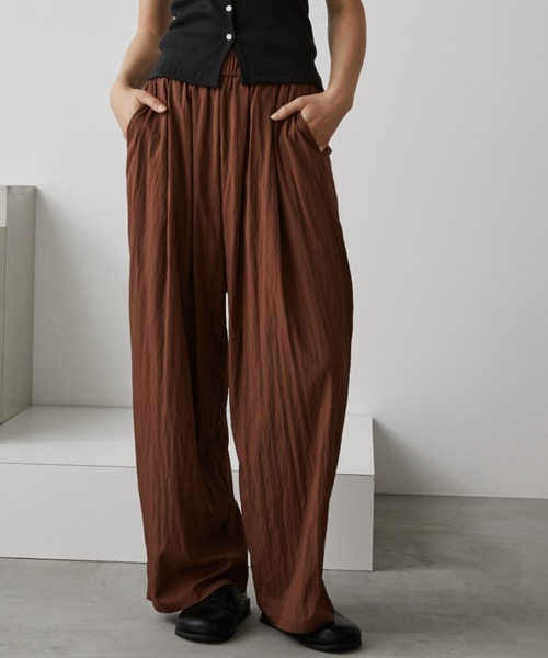 「Auntie Rosa Holiday」 イージーパンツ MEDIUM ブラック レディース_画像4