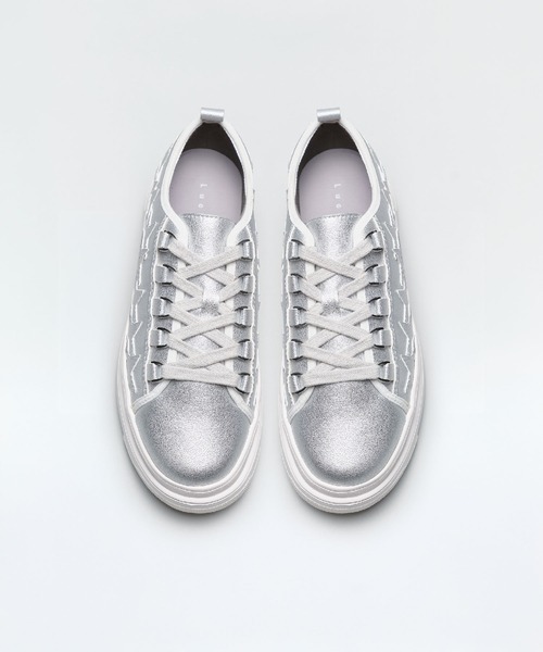 「Lucida」 ローカットスニーカー 38 シルバー レディース_画像3