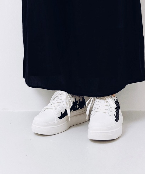 「Lucida」 ローカットスニーカー 38 シルバー レディース_画像8