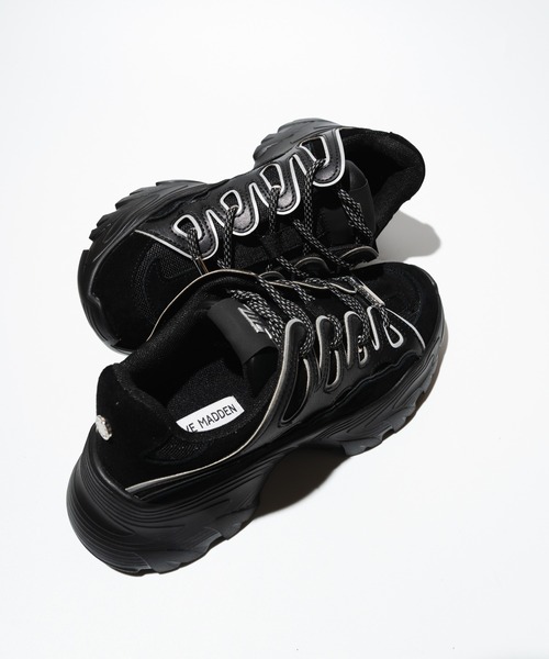 「STEVE MADDEN」 ローカットスニーカー 24.5cm ブラック レディース_画像4