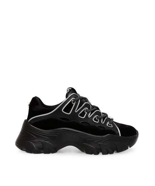 「STEVE MADDEN」 ローカットスニーカー 24.5cm ブラック レディース_画像5