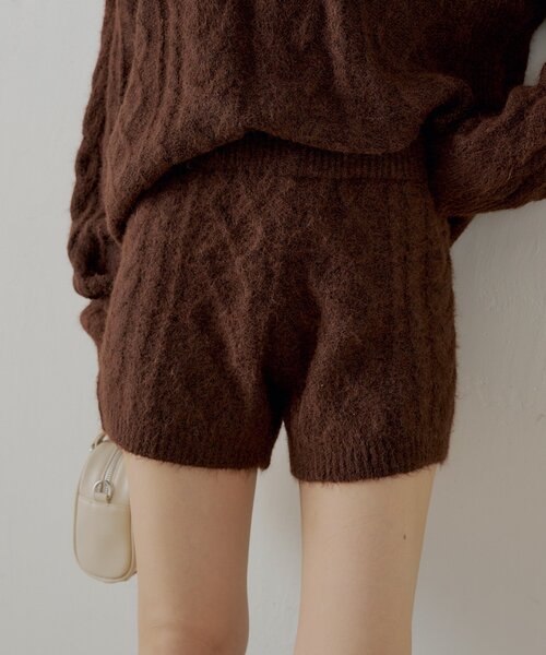 Chico（チコ） パンツ 「セットアップ対応」ケーブルショートパンツ