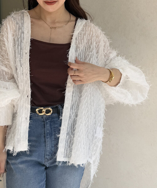 「Thevon」 長袖シャツ FREE ブラック レディース_画像2