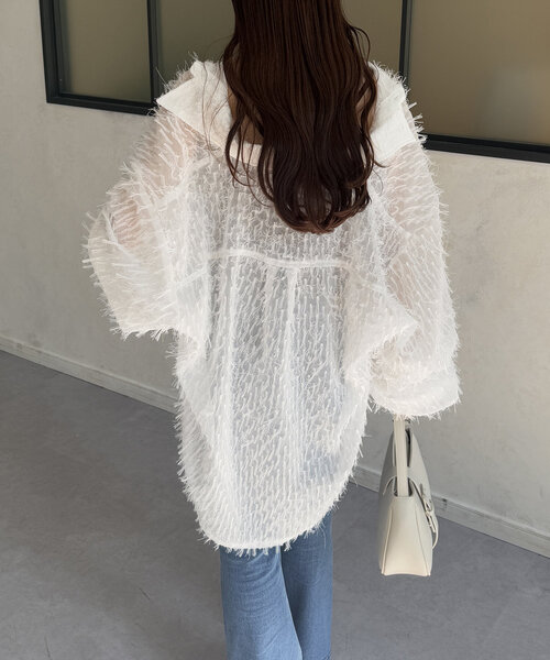 「Thevon」 長袖シャツ FREE ブラック レディース_画像4