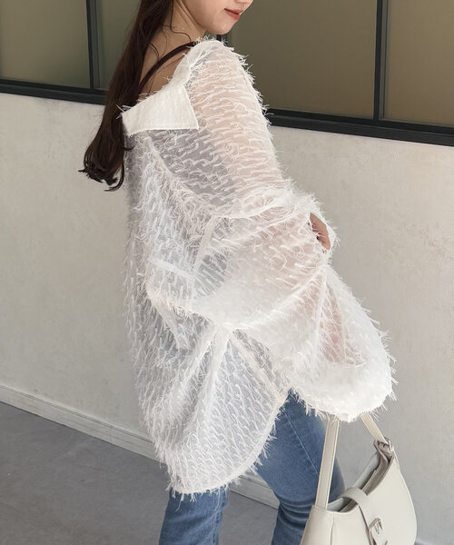 「Thevon」 長袖シャツ FREE ブラック レディース_画像5