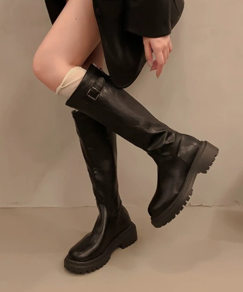 CELENA BEATS ブーツ 厚底 ボリュームソール ポインテッドトゥ