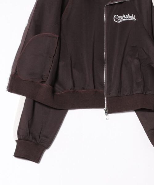 「ENVYM」 ジャージブルゾン FREE レッド レディース_画像3