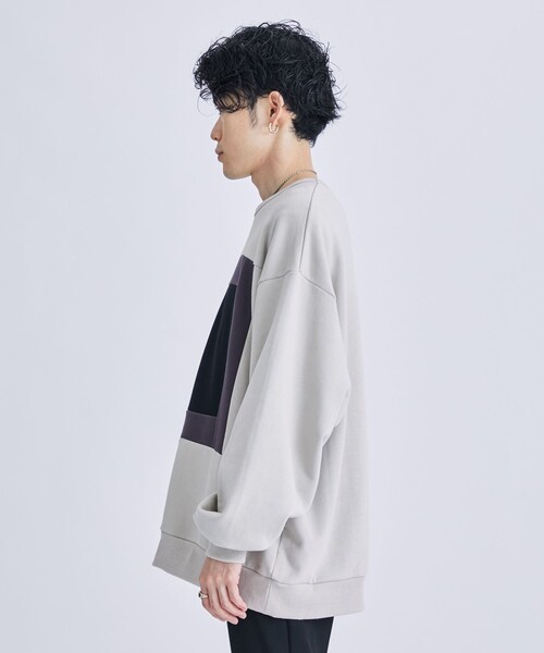 「SHAREEF」 スウェットカットソー 1 ホワイト メンズ_画像4