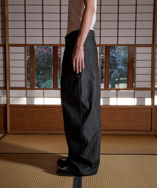 【即完】kutirリジットデニム Ｌサイズ kutir（クティール） ジーンズ DOUBLE KNEE CURVE BUGGY RIGID DENIM